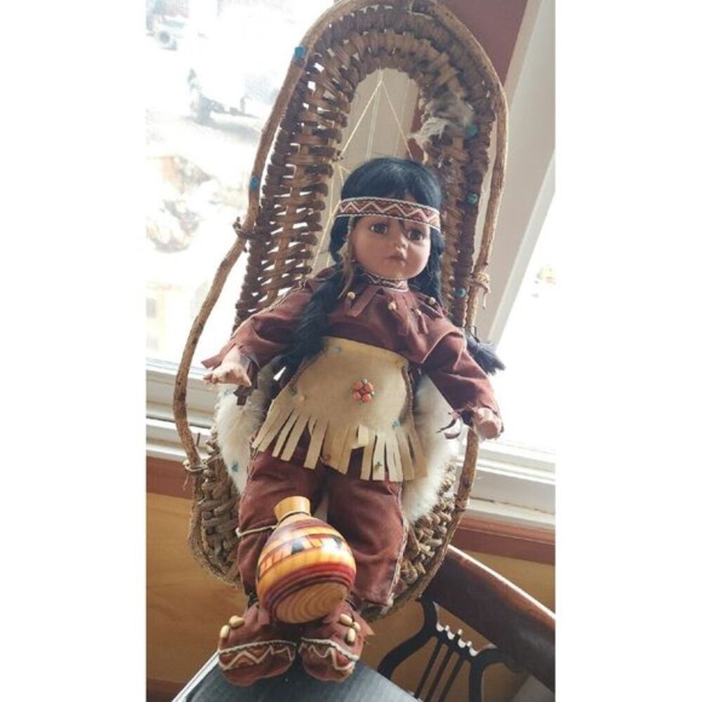 Porcelain LE Kizzy Porcelain Papoose Doll‎  Cathy Collection